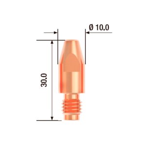 FUBAG Контактный наконечник M8х30 мм ECU D=0.9 мм (25 шт.) в Саратове фото