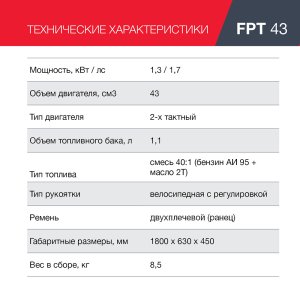 Бензиновый триммер FUBAG FPT 43 в Саратове фото