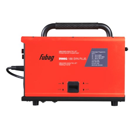 Полуавтомат сварочный FUBAG IRMIG 188 SYN PLUS + горелка FB 250 3m + маска сварщика Хамелеон IR 9-13N S  + сварочные краги на подкладке красные FWGN 10R в ПОДАРОК в Саратове фото