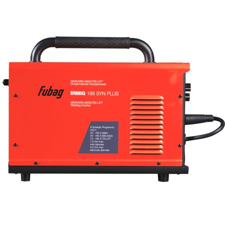 Полуавтомат сварочный FUBAG IRMIG 188 SYN PLUS + горелка FB 250 3m + маска сварщика Хамелеон IR 9-13N S  + сварочные краги на подкладке красные FWGN 10R в ПОДАРОК в Саратове фото