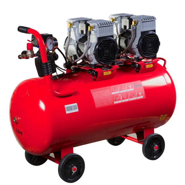 Компрессор воздушный безмасляный малошумный FUBAG OLS 500/100 CM2х2 + Набор пневмоинструмента (5 предметов) в ПОДАРОК в Саратове фото